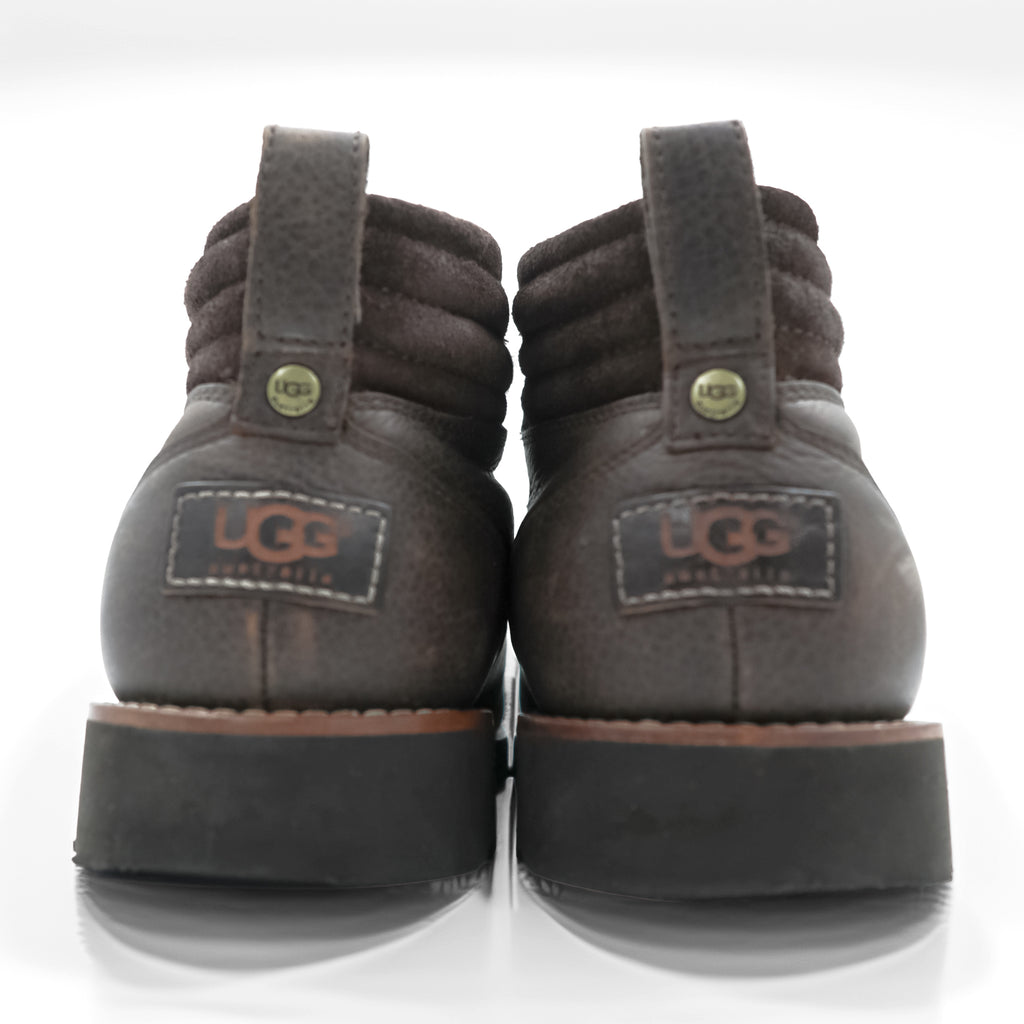 UGG Sheepskin Trekking Lace-up Boots US10 F8811F Vibram Sole