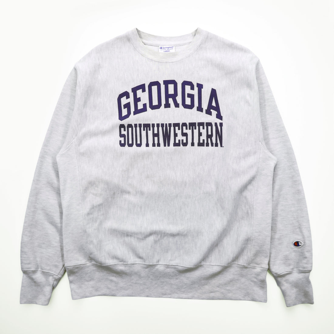 Champion リバースウィーブ REVERSE WEAVE カレッジ スウェット トレーナー XL グレー GEORGIA SOUTHWESTERN アーチロゴ 青単タグ 復刻