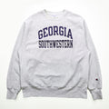 Champion Reverse Weave College Sweatshirt Sizes XL with Georgia Southwestern Arch Logo and Blue Single Tag