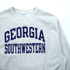 Champion Reverse Weave College Sweatshirt Sizes XL with Georgia Southwestern Arch Logo and Blue Single Tag