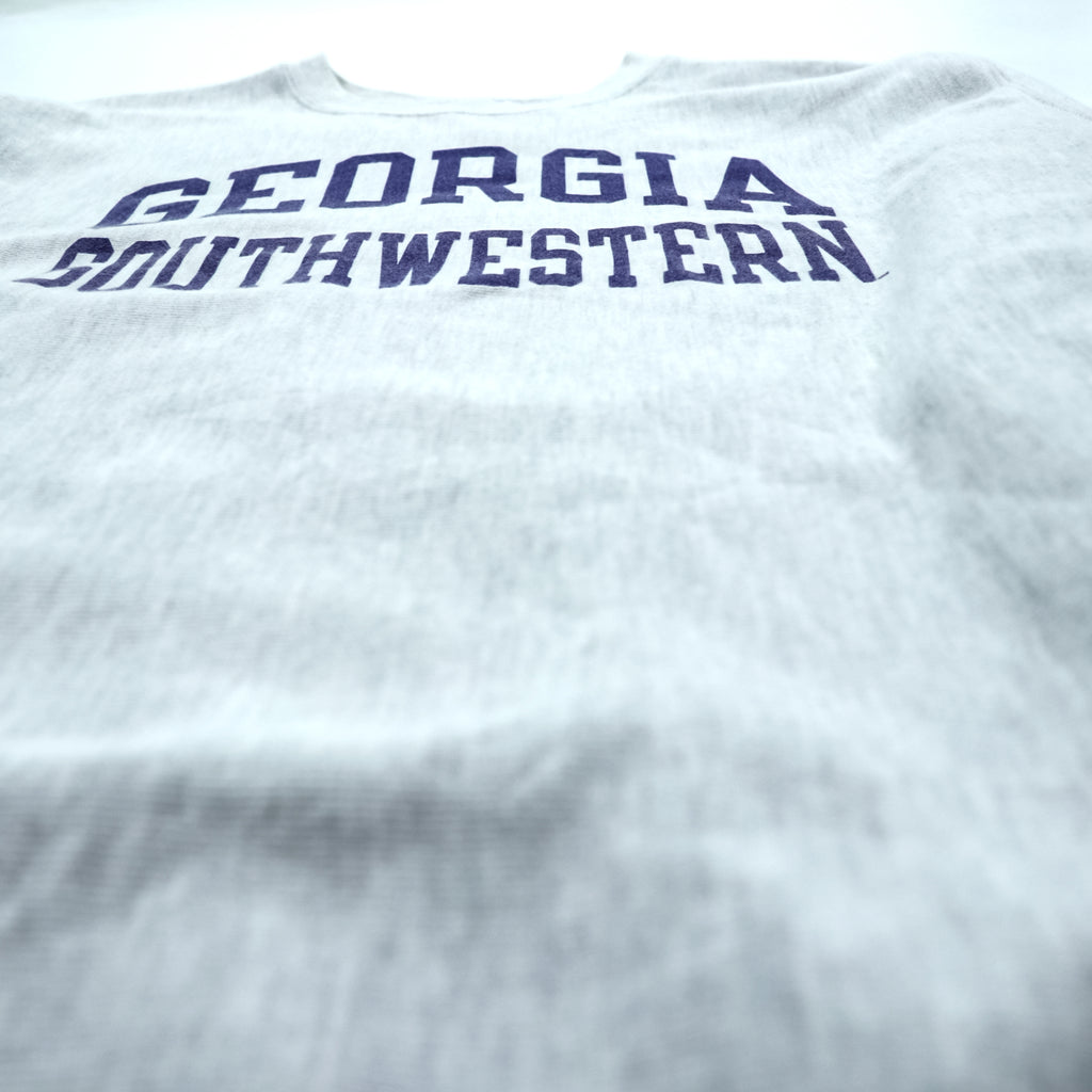 Champion Reverse Weave College Sweatshirt Sizes XL with Georgia Southwestern Arch Logo and Blue Single Tag