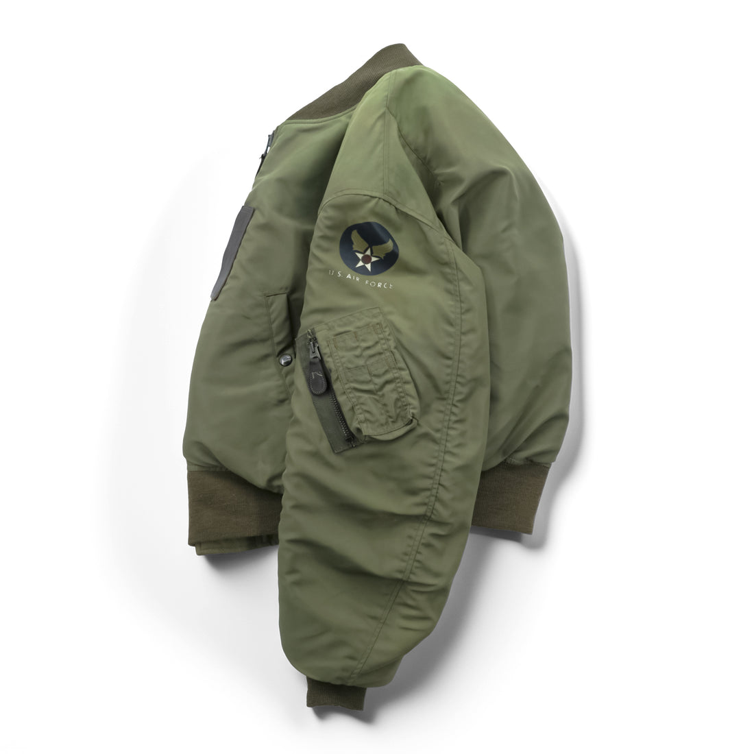 BUZZ RICKSON'S Type B-15C Olive(Modified) フライトジャケット S オリーブドラブ BR15323 ナイロン 中綿 CROWNジップ 復刻 日本製