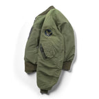 BUZZ RICKSON'S Type B-15C Olive(Modified) フライトジャケット S オリーブドラブ BR15323 ナイロン 中綿 CROWNジップ 復刻 日本製