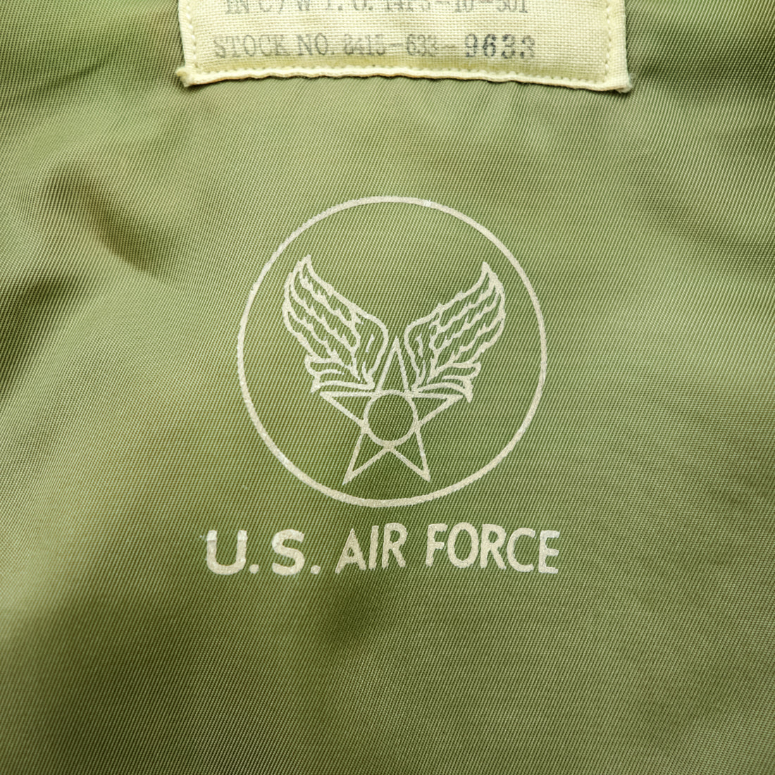 BUZZ RICKSON'S Type B-15C Olive(Modified) フライトジャケット S オリーブドラブ BR15323 ナイロン 中綿 CROWNジップ 復刻 日本製