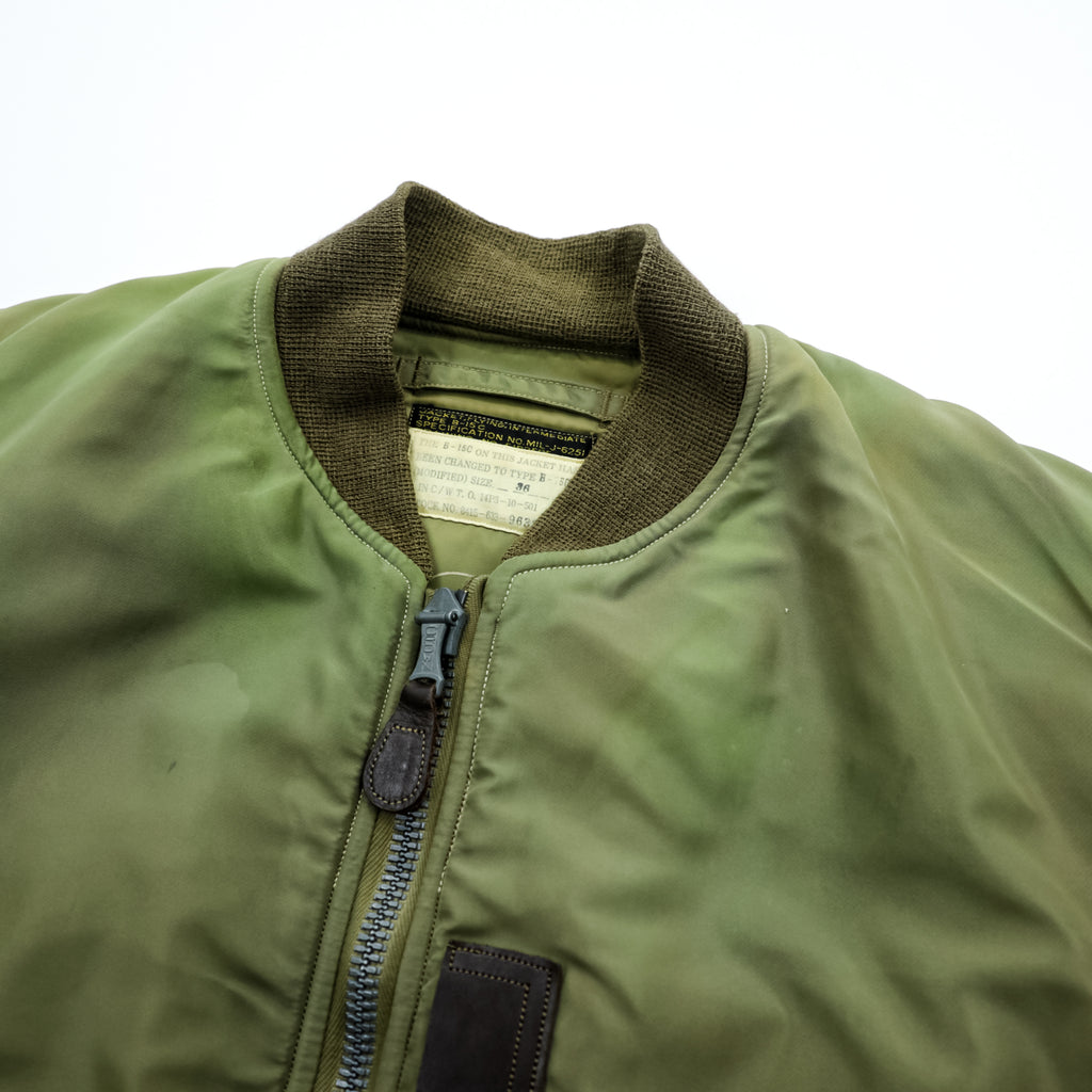 BUZZ RICKSON'S Type B-15C Olive(Modified) フライトジャケット S オリーブドラブ BR15323 ナイロン 中綿 CROWNジップ 復刻 日本製