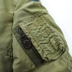 BUZZ RICKSON'S Type B-15C Olive(Modified) フライトジャケット S オリーブドラブ BR15323 ナイロン 中綿 CROWNジップ 復刻 日本製