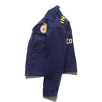 FFA コーデュロイ ワークジャケット ネイビー INDIANA COLOMBIA チェーン刺繍 ジップアップ TALONジップ