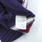 Lord Jeff 90年代 USA製 ヴィンテージ Vネック チルデン ニット セーター XL ネイビー ケーブル編み