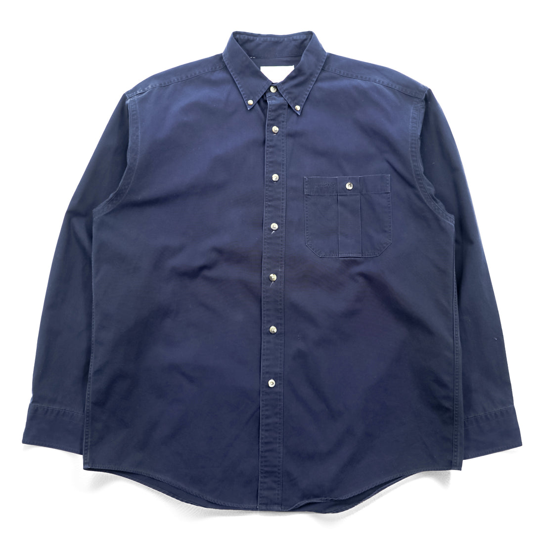 FILSON ボタンダウン ワークシャツ L ネイビー コットン 胸ポケット C.C.FILSON