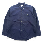 FILSON ボタンダウン ワークシャツ L ネイビー コットン 胸ポケット C.C.FILSON