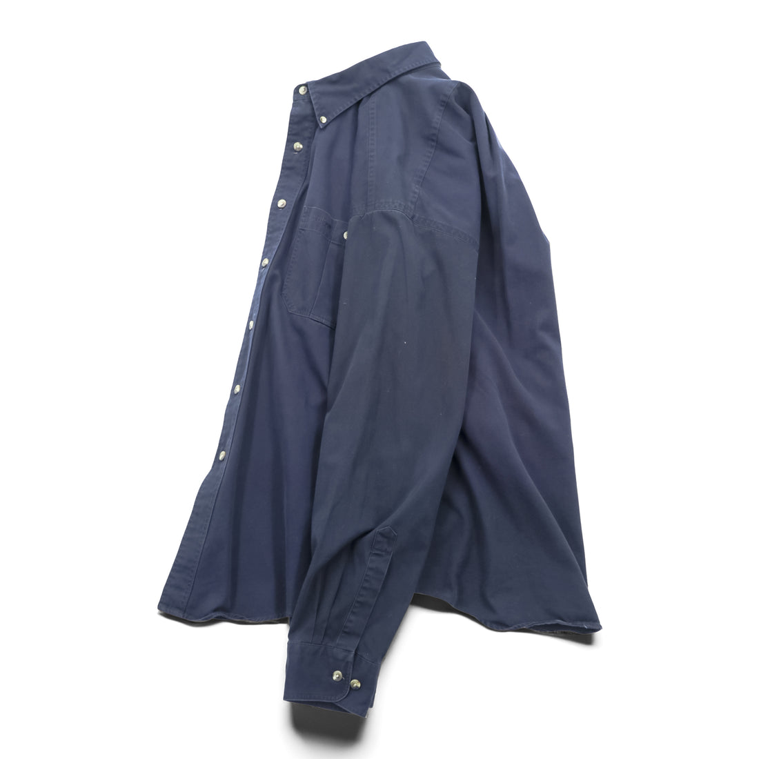 FILSON ボタンダウン ワークシャツ L ネイビー コットン 胸ポケット C.C.FILSON