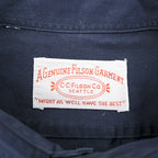 FILSON ボタンダウン ワークシャツ L ネイビー コットン 胸ポケット C.C.FILSON