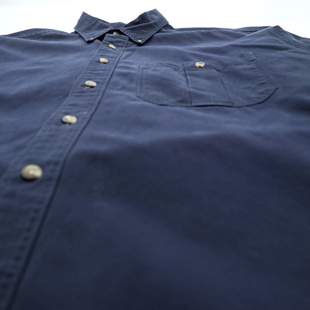 FILSON ボタンダウン ワークシャツ L ネイビー コットン 胸ポケット C.C.FILSON