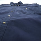 FILSON ボタンダウン ワークシャツ L ネイビー コットン 胸ポケット C.C.FILSON
