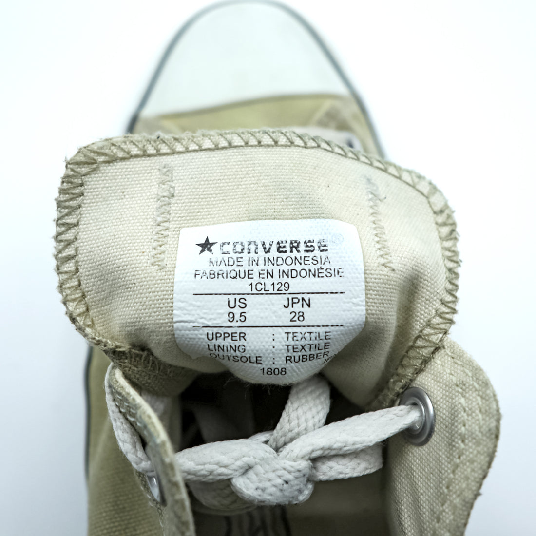 CONVERSE オールスター ALL STAR ローカットスニーカー 28cm ベージュ キャンバス 1CL129