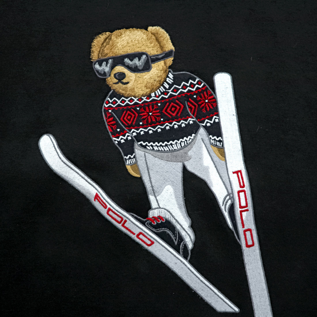 Polo Ralph Lauren ポロベア 刺繍 クルーネック スウェット トレーナー 2XL ブラック プルオーバー