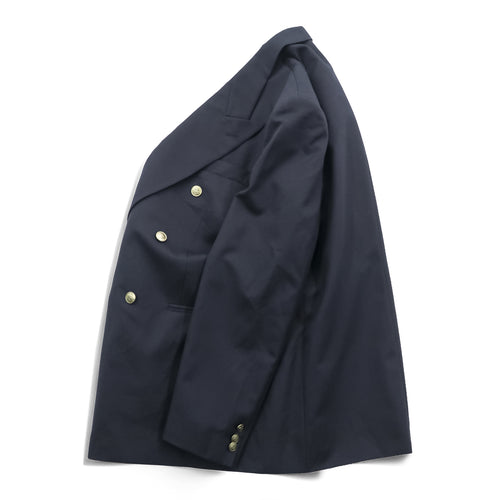 Vintage 1980s CRICKTEER Canada made Peaked Lapel Blazer Double-Breasted Tailored Jacket Navy Sizes XL Gold Buttons