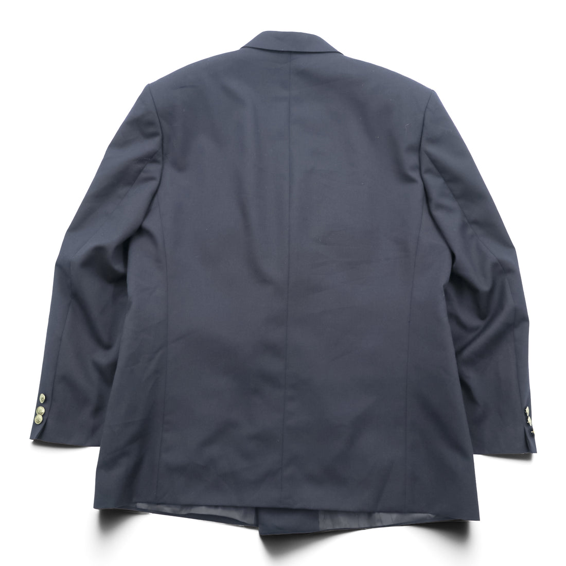 80s Vintage CRICKETEER カナダ製 ダブルジャケット ブレザー XL ネイビー ピークドラペル 金ボタン 紺ブレ テーラード 80年代
