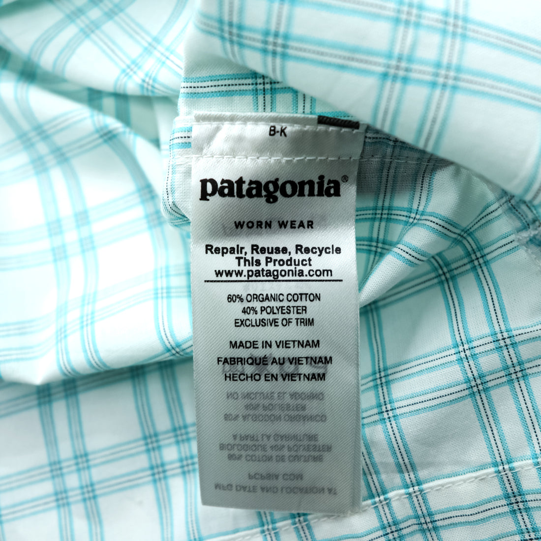 Patagonia L/S Island Hopper 2 Organic Cotton Shirt, Large, Checked, 52181, Unused