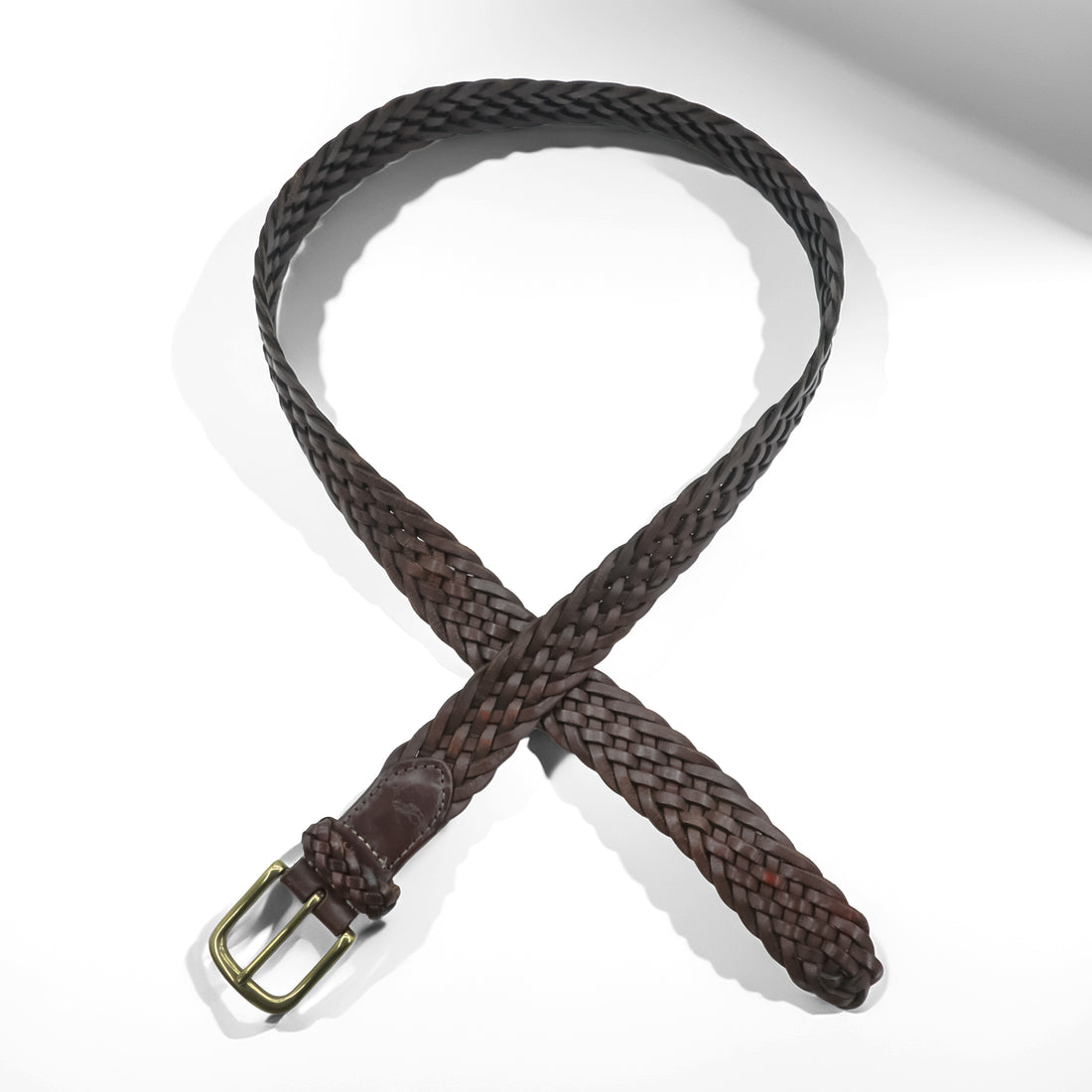 Polo Ralph Lauren イントレチャート 編み込み メッシュ レザー ベルト 405676154-001