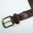 Polo Ralph Lauren イントレチャート 編み込み メッシュ レザー ベルト 405676154-001