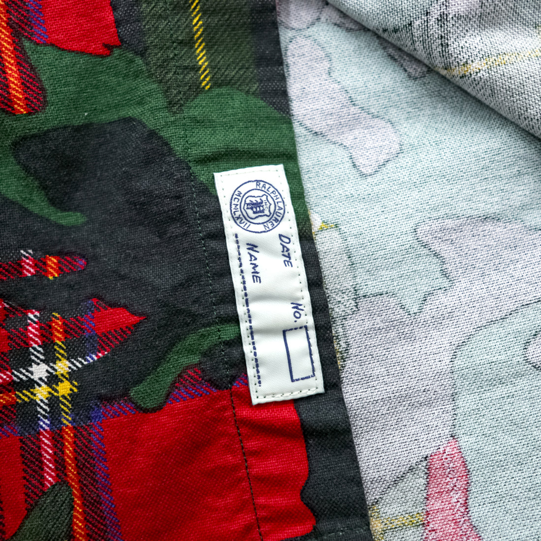 Ralph Lauren ボタンダウンシャツ S グリーン 総柄 タータンチェック カモフラ CLASSIC FIT