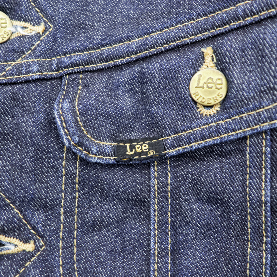 Lee ストームライダー STORM RIDER デニムジャケット Gジャン L インディゴ 襟コーデュロイ 濃紺 ブランケットライナー 101J復刻 LT0522