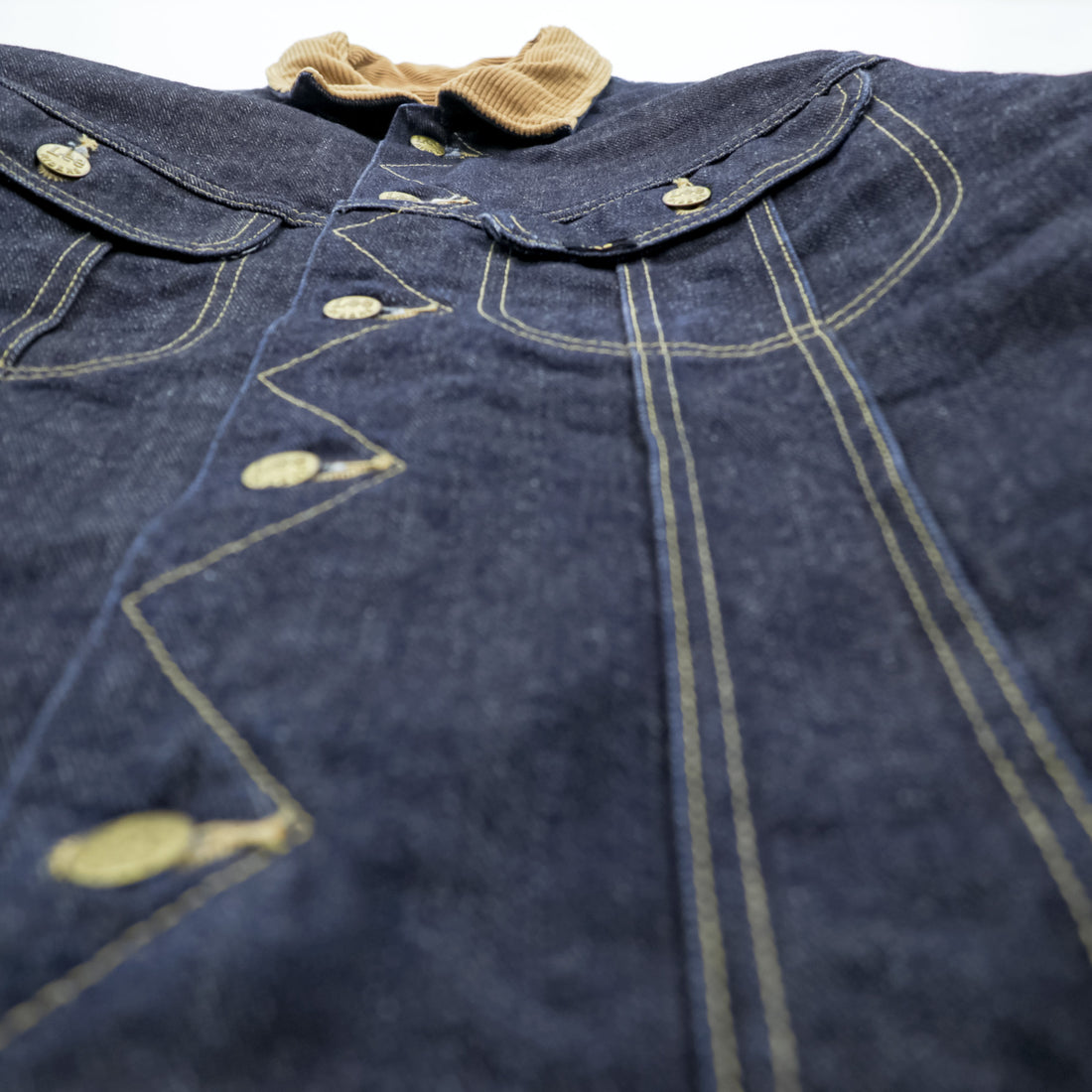Lee ストームライダー STORM RIDER デニムジャケット Gジャン L インディゴ 襟コーデュロイ 濃紺 ブランケットライナー 101J復刻 LT0522