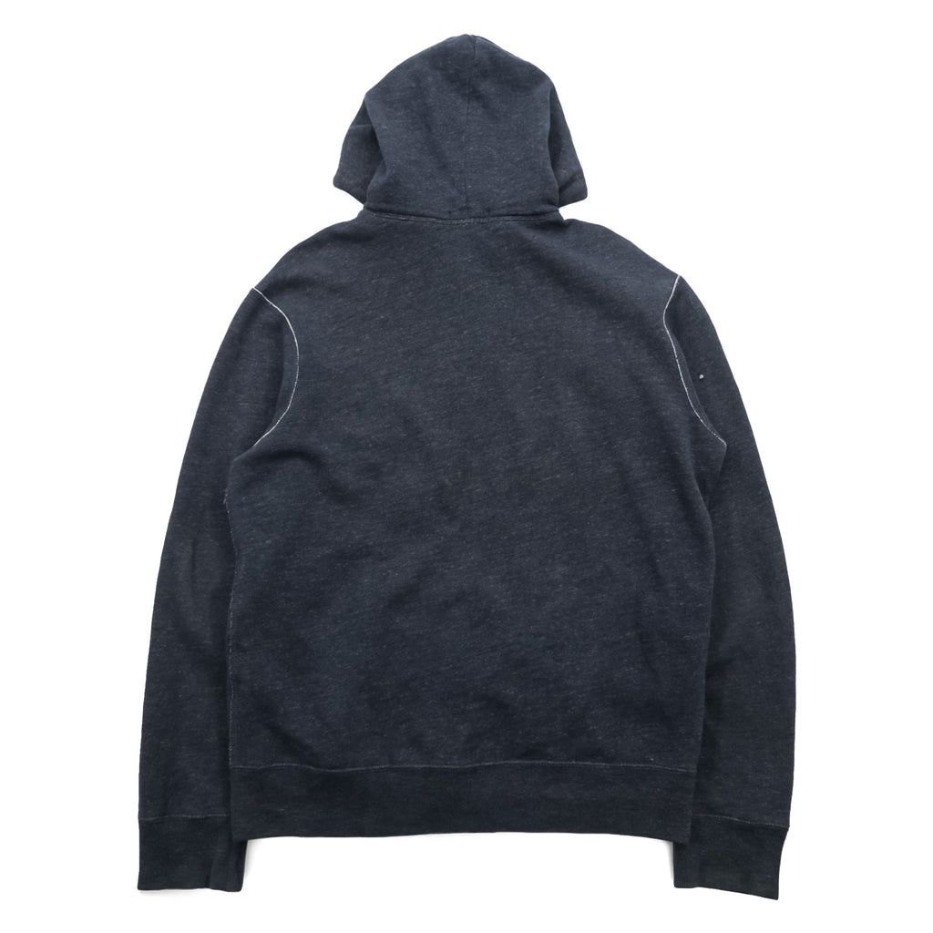 Polo Ralph Lauren Zip-Up Hoodie L Gray Front Pockets TALON Zipper Small Pony Embroidery