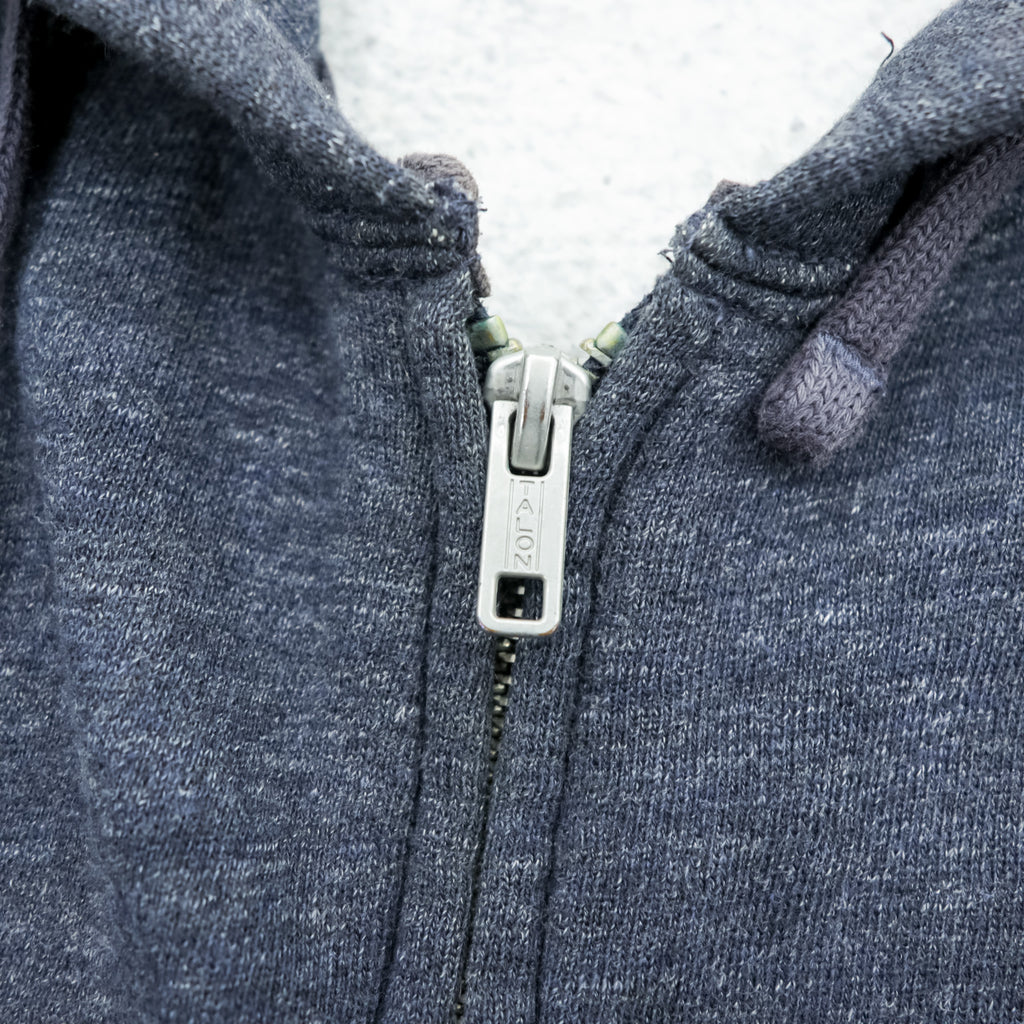 Polo Ralph Lauren Zip-Up Hoodie L Gray Front Pockets TALON Zipper Small Pony Embroidery