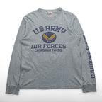 BUZZ RICKSON'S ロンT 長袖Tシャツ M グレー 東洋エンタープライズ 袖ロゴ U.S.ARMY AIR FORCES 日本製