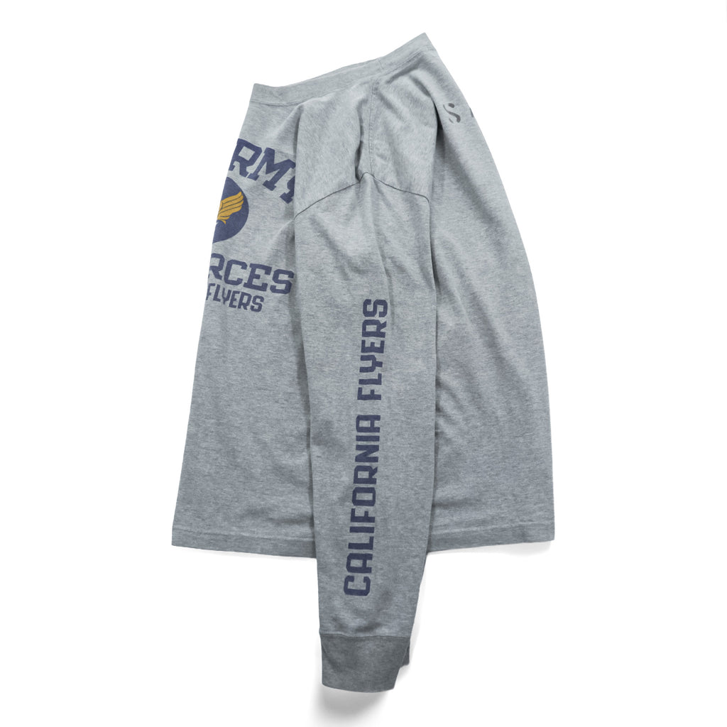 BUZZ RICKSON'S ロンT 長袖Tシャツ M グレー 東洋エンタープライズ 袖ロゴ U.S.ARMY AIR FORCES 日本製