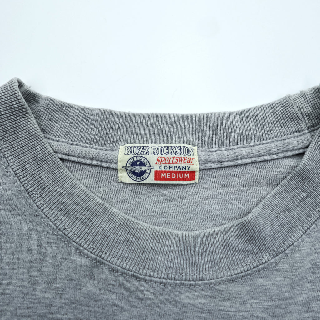 BUZZ RICKSON'S ロンT 長袖Tシャツ M グレー 東洋エンタープライズ 袖ロゴ U.S.ARMY AIR FORCES 日本製