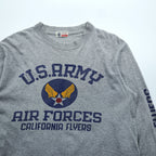 BUZZ RICKSON'S ロンT 長袖Tシャツ M グレー 東洋エンタープライズ 袖ロゴ U.S.ARMY AIR FORCES 日本製