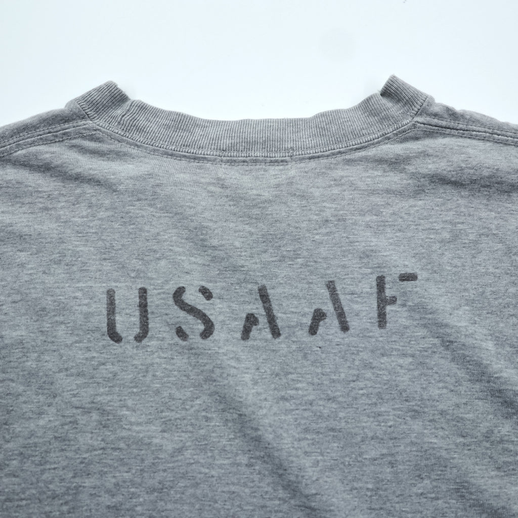 BUZZ RICKSON'S ロンT 長袖Tシャツ M グレー 東洋エンタープライズ 袖ロゴ U.S.ARMY AIR FORCES 日本製