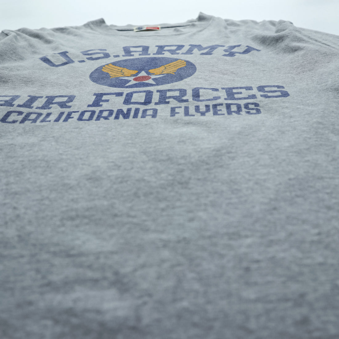 BUZZ RICKSON'S ロンT 長袖Tシャツ M グレー 東洋エンタープライズ 袖ロゴ U.S.ARMY AIR FORCES 日本製