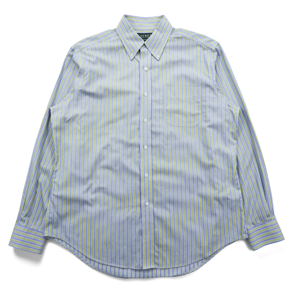 Lauren Ralph Lauren Non Iron Striped Shirt Button Down Mens Size 16 34/35 Multi Color L-XL