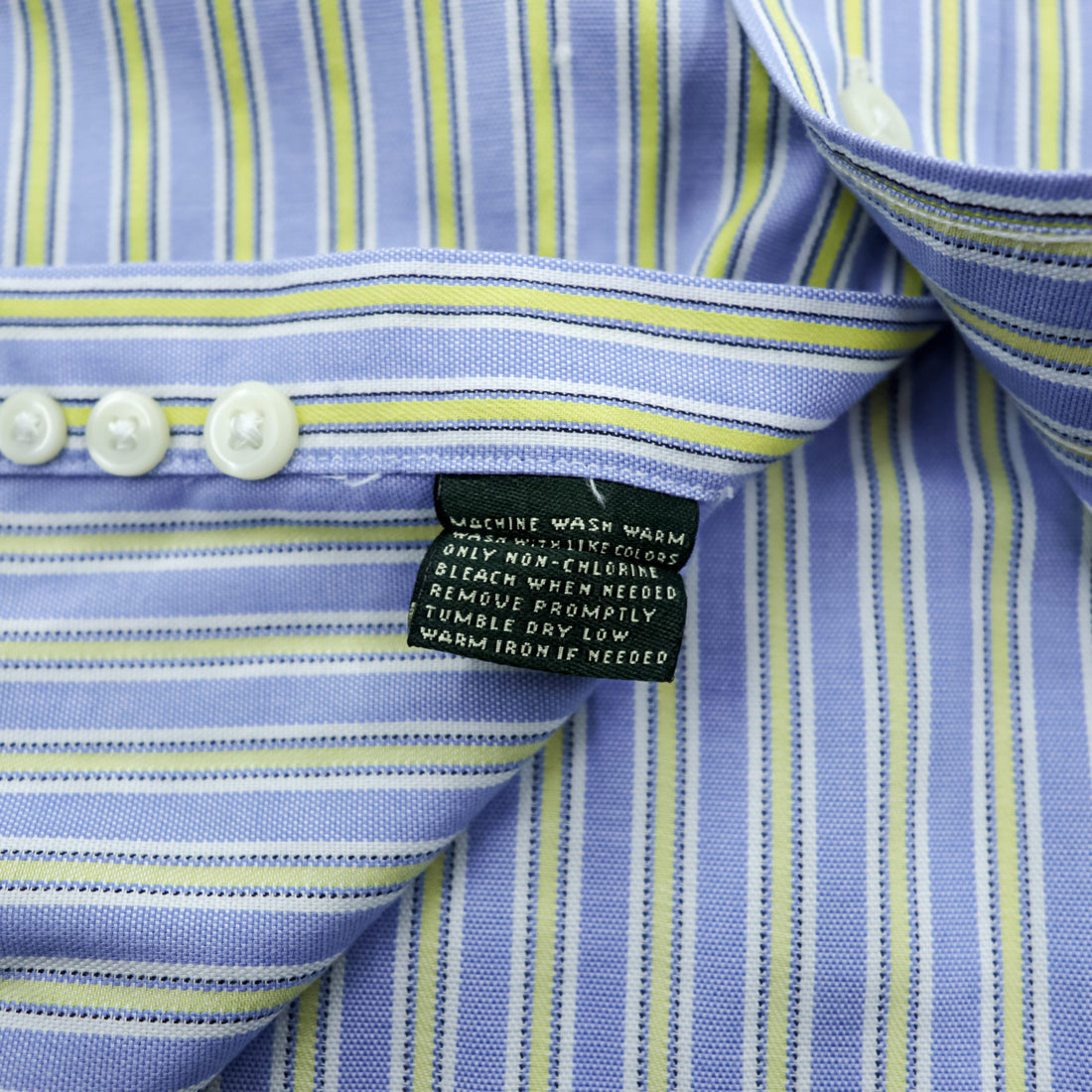 Lauren Ralph Lauren Non Iron Striped Shirt Button Down Mens Size 16 34/35 Multi Color L-XL
