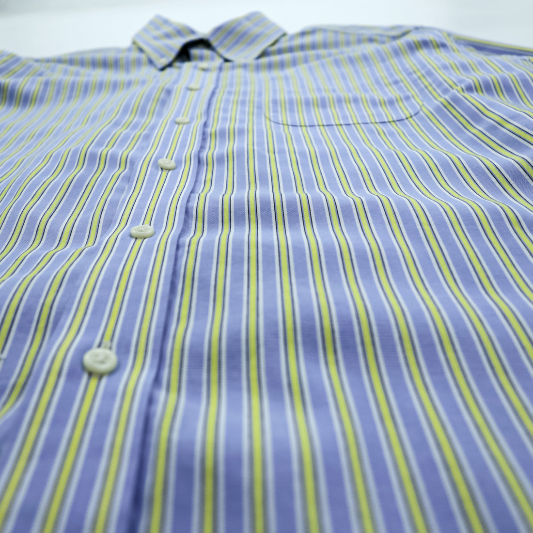 Lauren Ralph Lauren Non Iron Striped Shirt Button Down Mens Size 16 34/35 Multi Color L-XL
