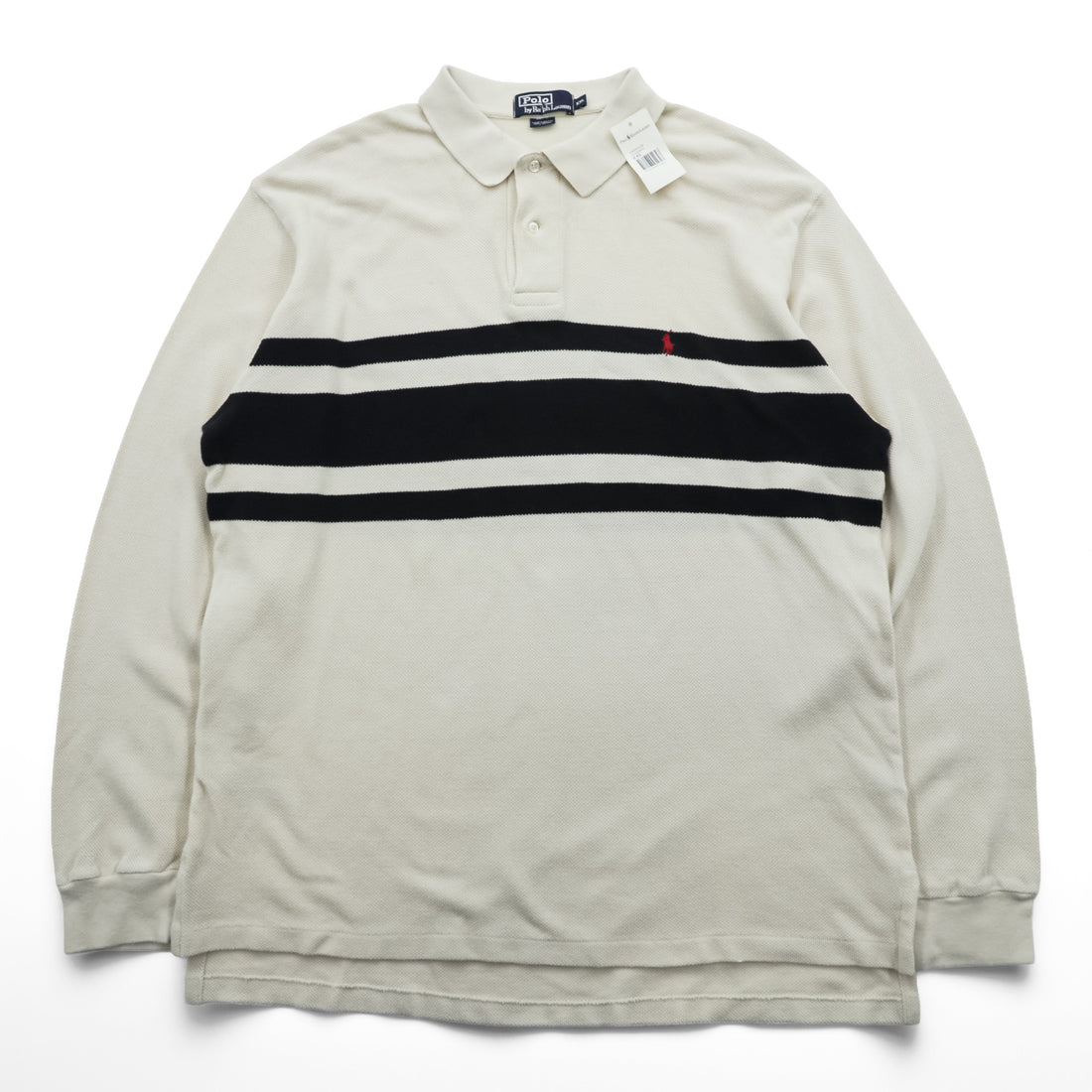 Polo Ralph Lauren 90s Thermal Long Sleeve Rugby Shirt XL Small Pony Embroidery