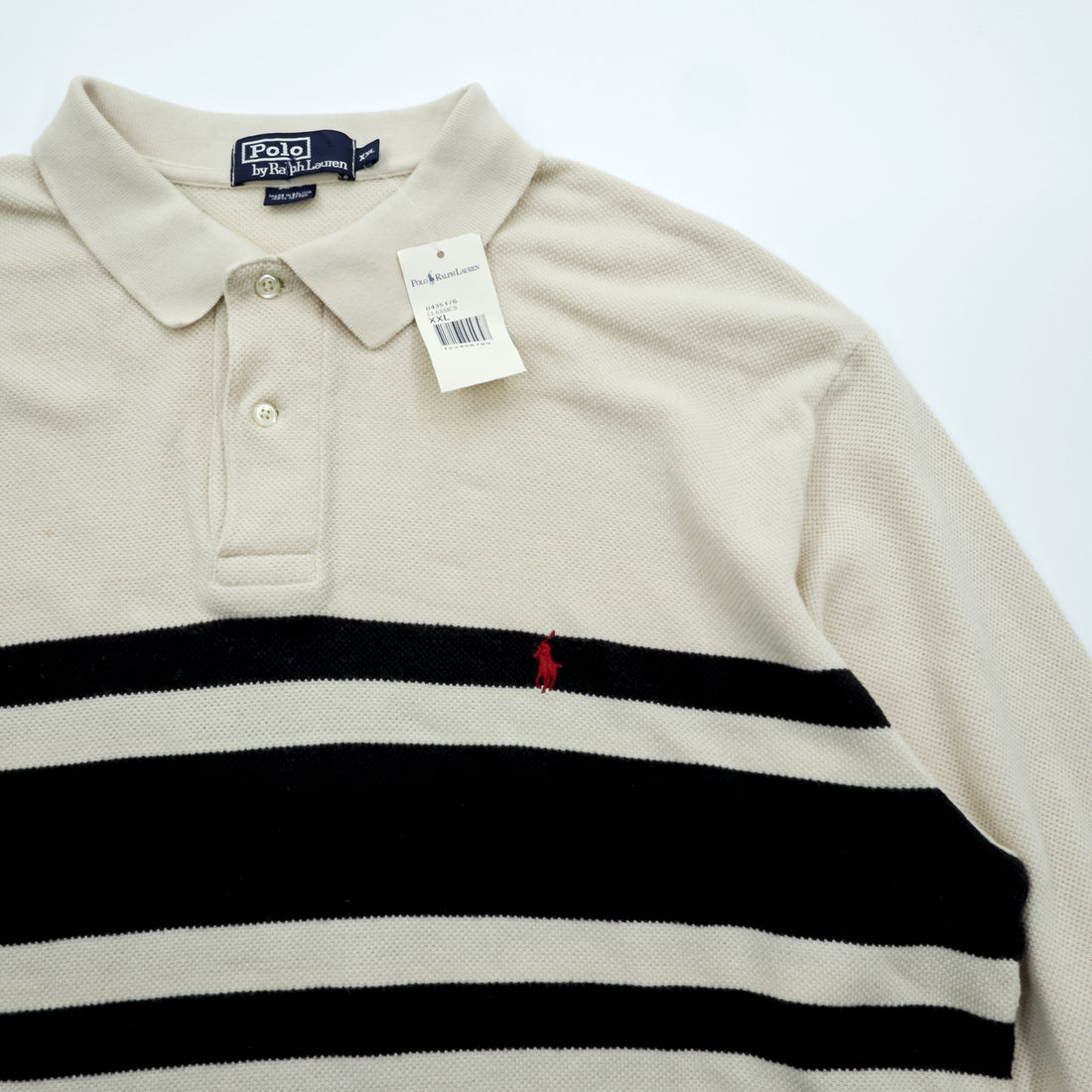 Polo Ralph Lauren 90s Thermal Long Sleeve Rugby Shirt XL Small Pony Embroidery