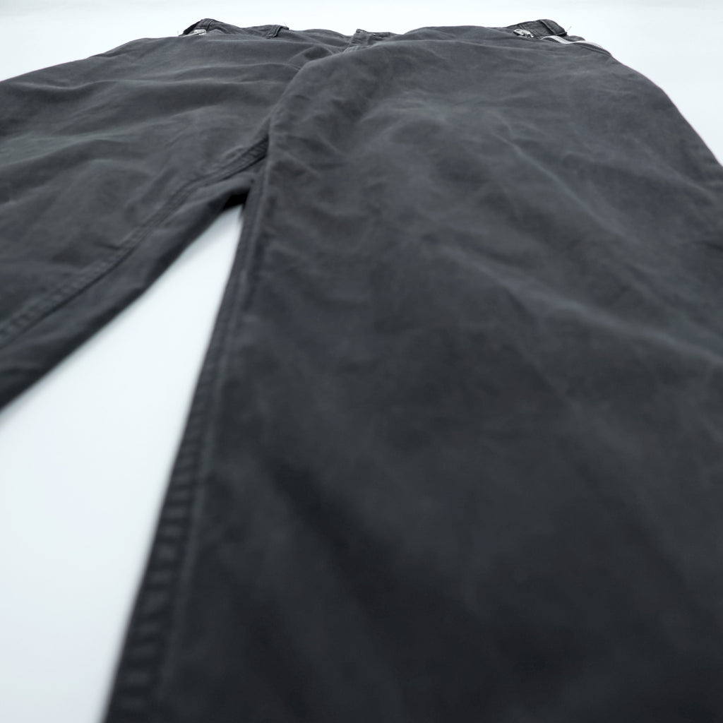 NEPENTHES 日本製 チノパンツ ワークパンツ M ブラック コットン ジップポケット