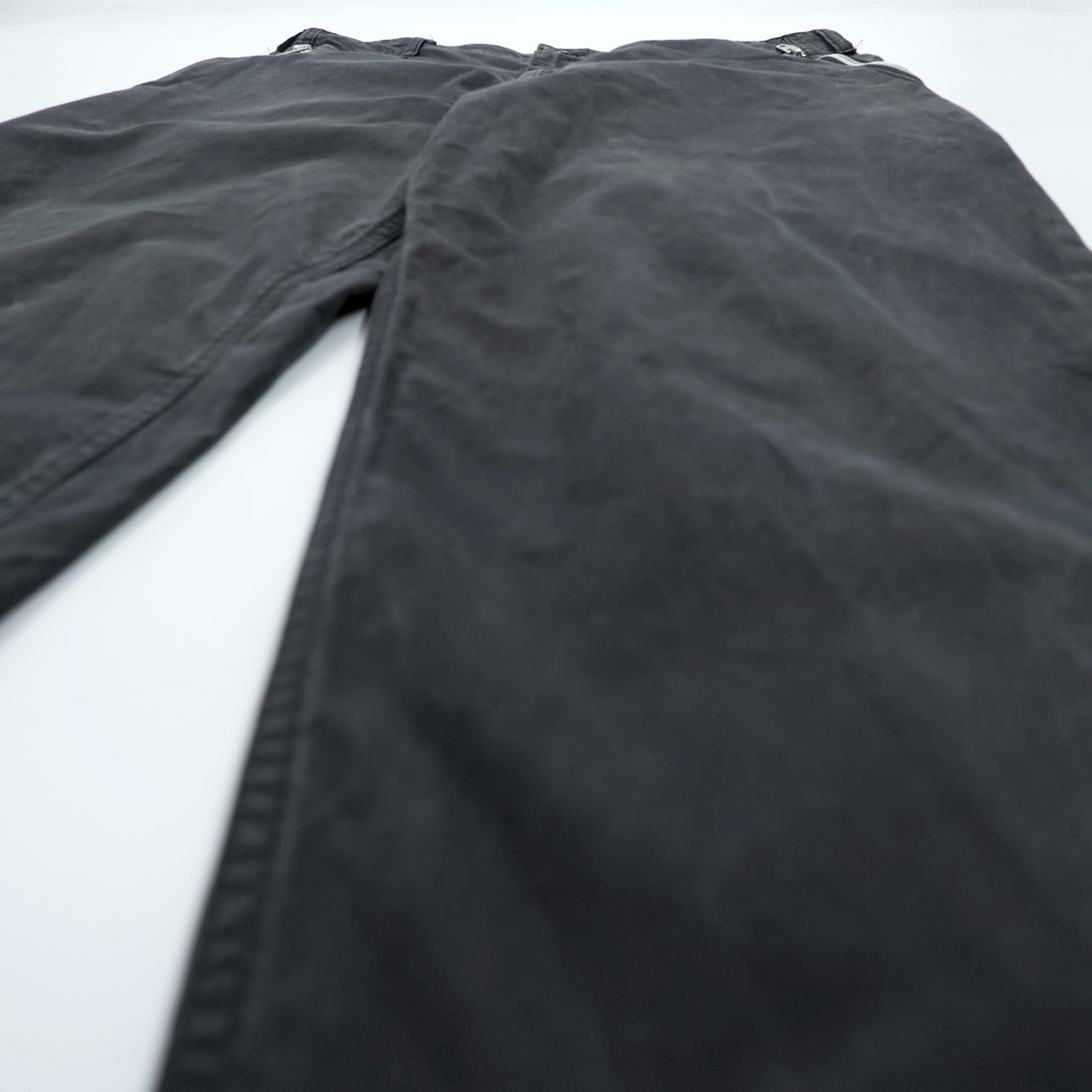 NEPENTHES 日本製 チノパンツ ワークパンツ M ブラック コットン ジップポケット