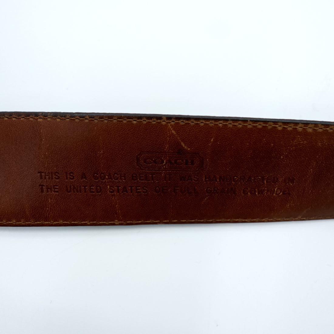 COACH オールドコーチ USA製 レザーベルト レディース  PETITE ブラウン 8503