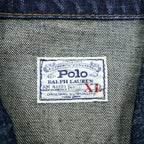 Polo Ralph Lauren デニムジャケット 短丈 Gジャン XL インディゴ レザーパッチ