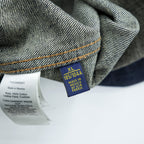 Polo Ralph Lauren デニムジャケット 短丈 Gジャン XL インディゴ レザーパッチ