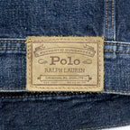 Polo Ralph Lauren デニムジャケット 短丈 Gジャン XL インディゴ レザーパッチ