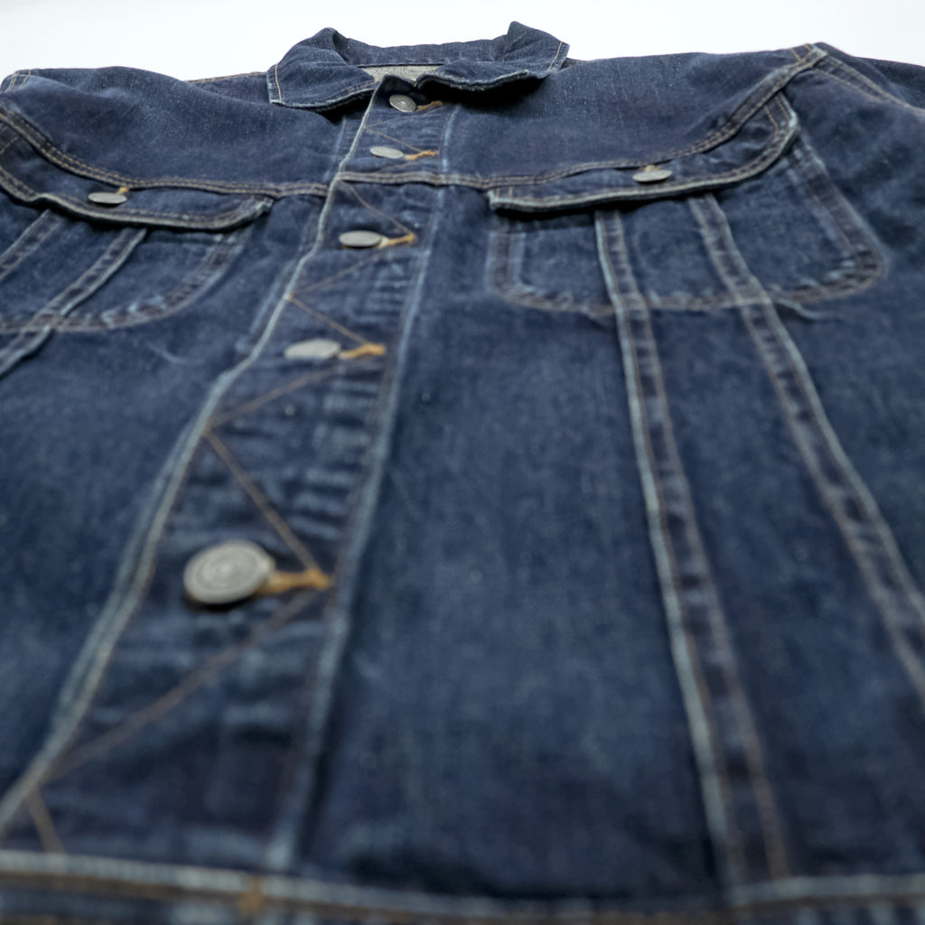 Polo Ralph Lauren デニムジャケット 短丈 Gジャン XL インディゴ レザーパッチ