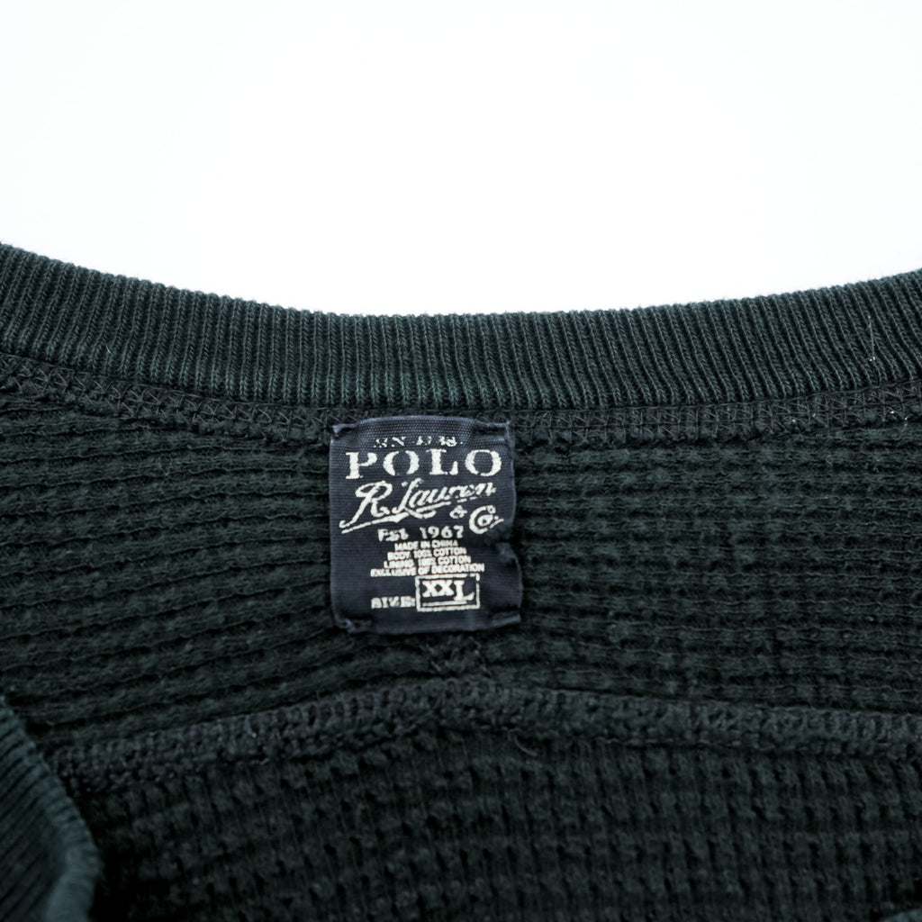 Polo Ralph Lauren Reversible V-neck, Thermal sweatshirt, size XL and up, with small pony embroidery