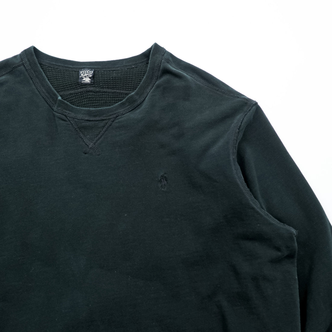 Polo Ralph Lauren Reversible V-neck, Thermal sweatshirt, size XL and up, with small pony embroidery